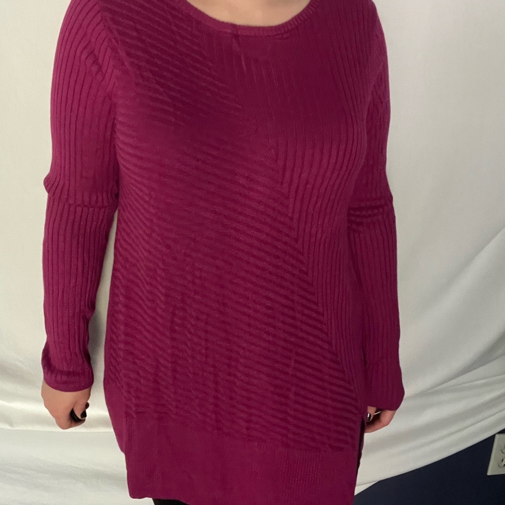 Apt. 9 Women's Ribbed Knit Sweater - Magenta